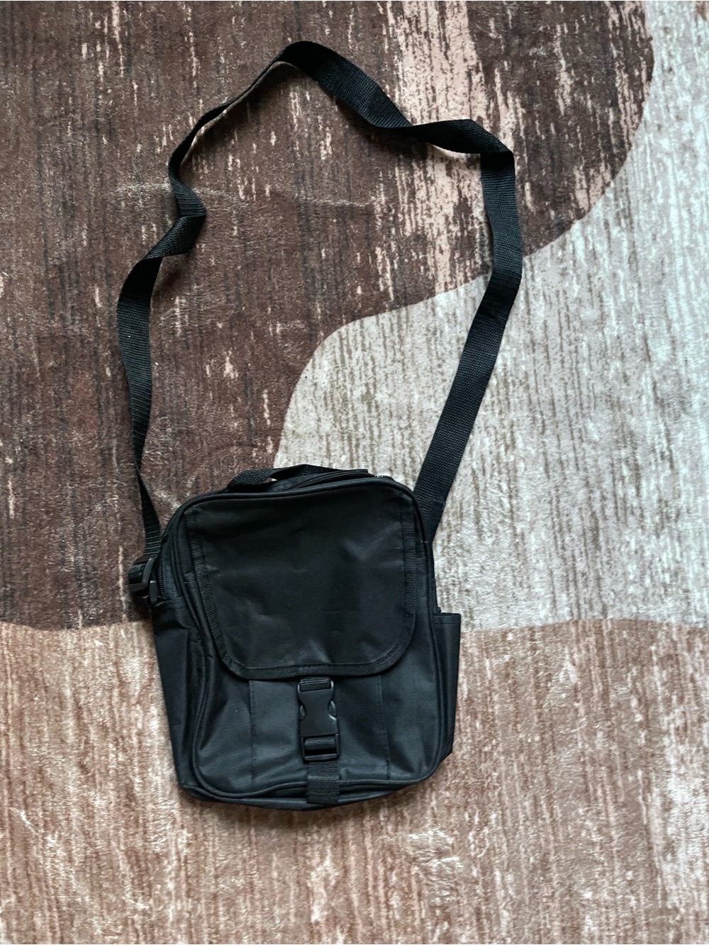 Black Crossbody Sling Bag for Men - Compact Everyday Carry